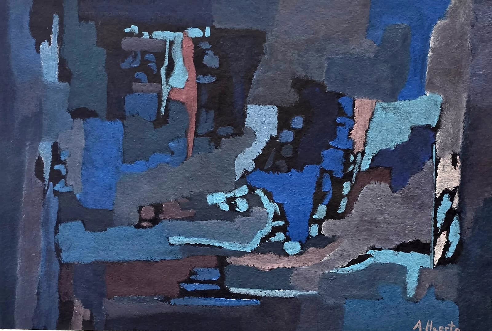Paisaje azul